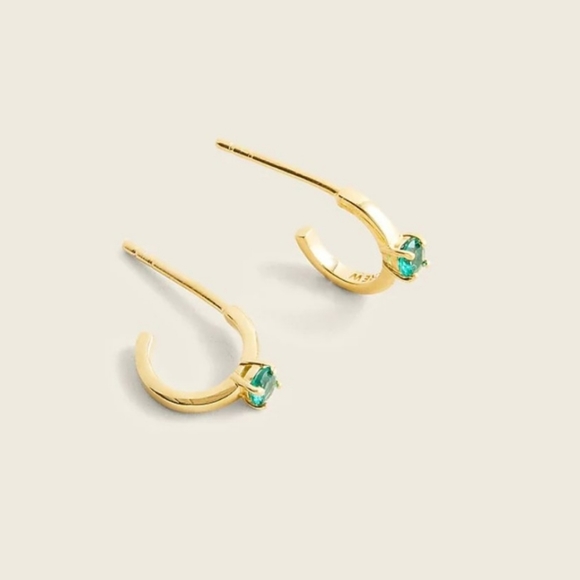 J. Crew Jewelry - J. Crew - Gold and Green Sapphire Earrings